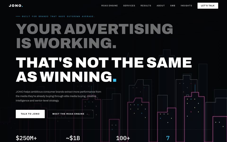 JONO homepage mockup
