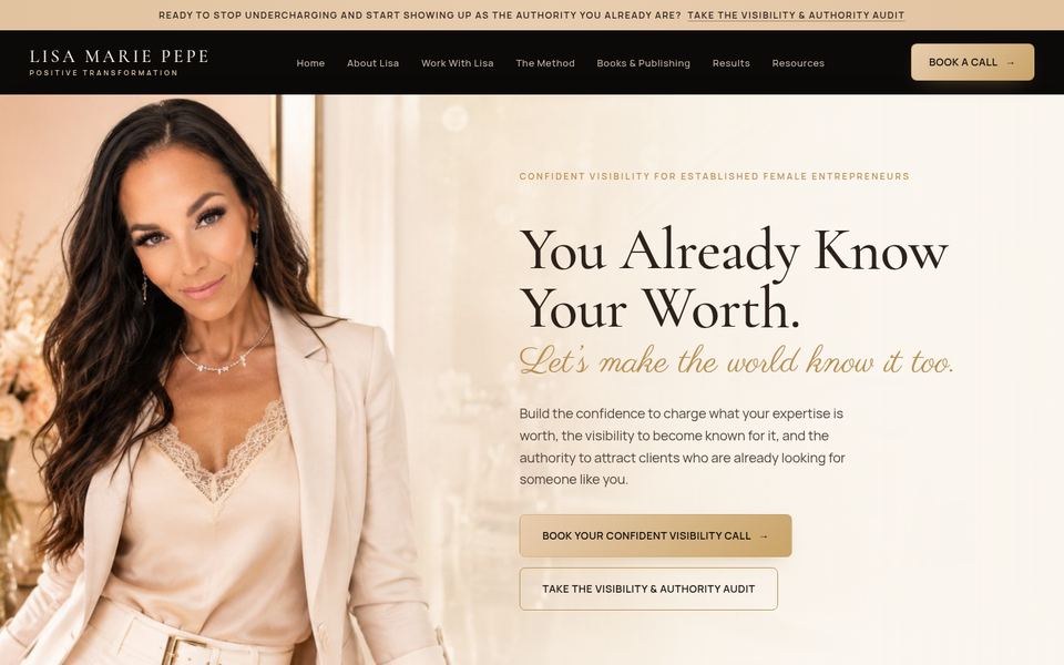 Lisa Marie Pepe homepage build