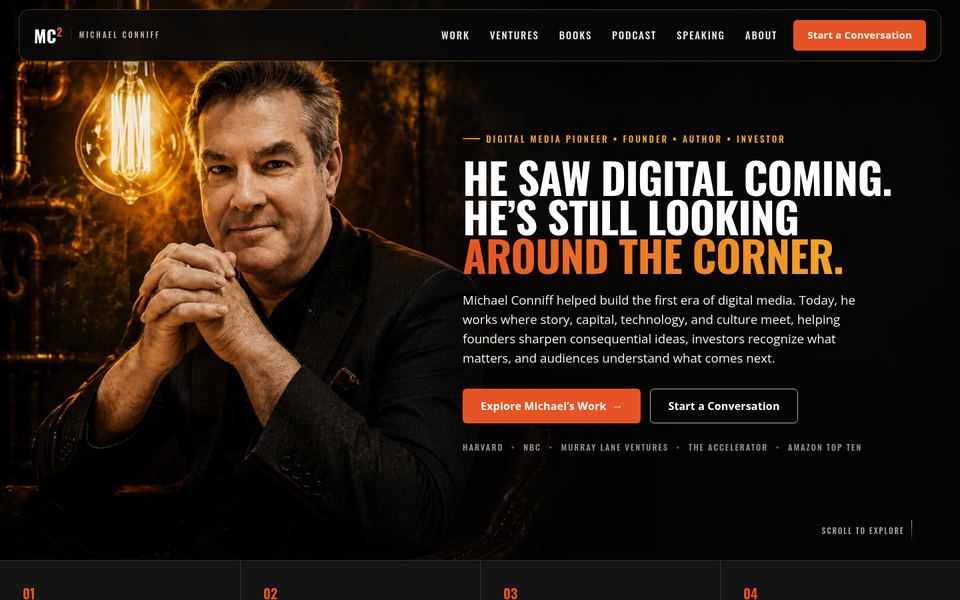 Michael Conniff homepage build