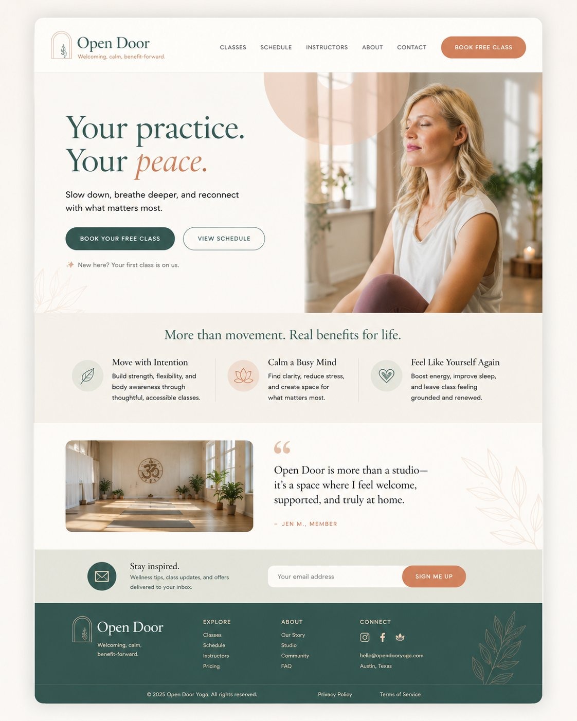 Open Door template direction